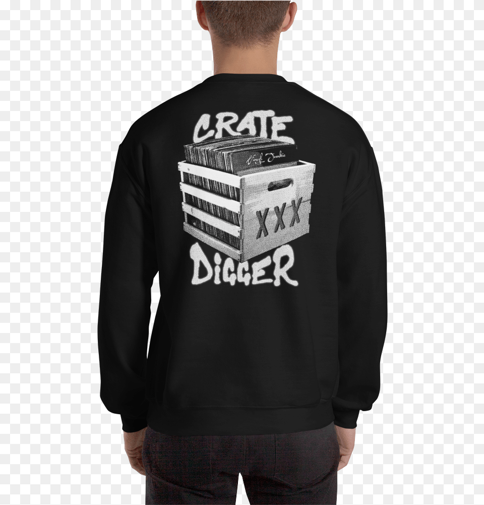 Crate Digger Sweatshirt Crew Neck, T-shirt, Clothing, Hoodie, Knitwear Free Png Download