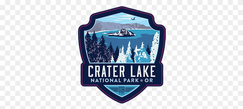 Crater Lake National Park Emblem, Outdoors, Nature, Land, Water Free Png Download