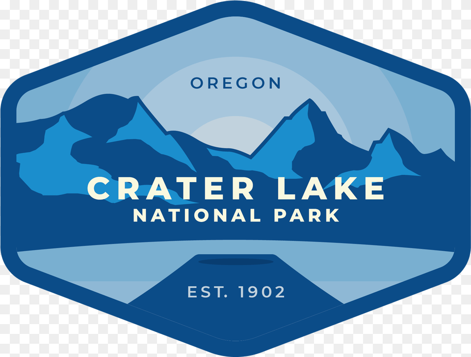 Crater Lake Vinyl Sticker Illustration, Ice, Outdoors, Text, Nature Free Png