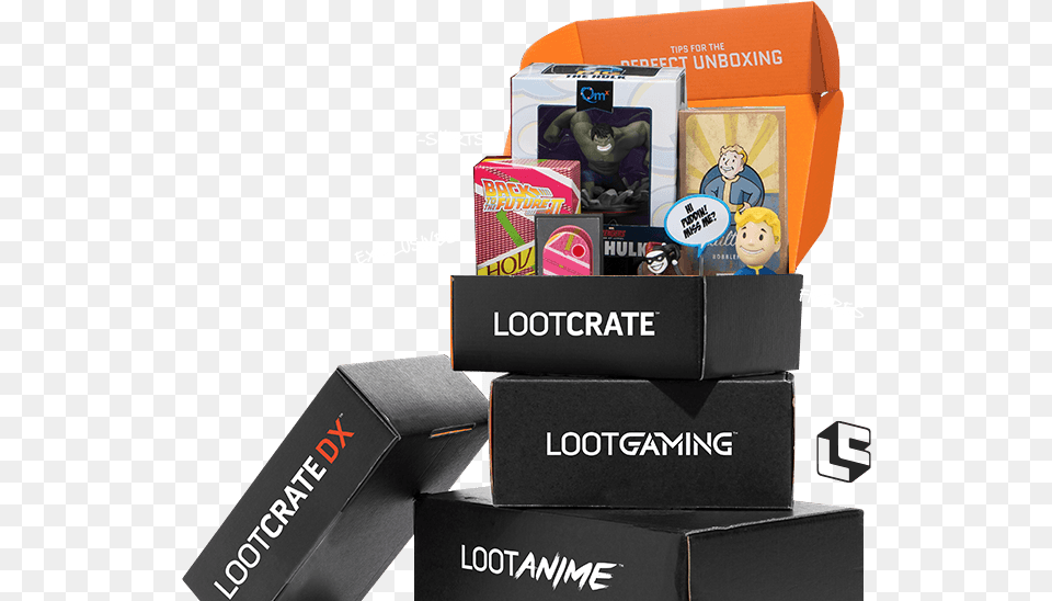 Crates Archives The Ghost Howls Loot Crate Mystery Box, Cardboard, Carton, Person, Computer Hardware Free Png
