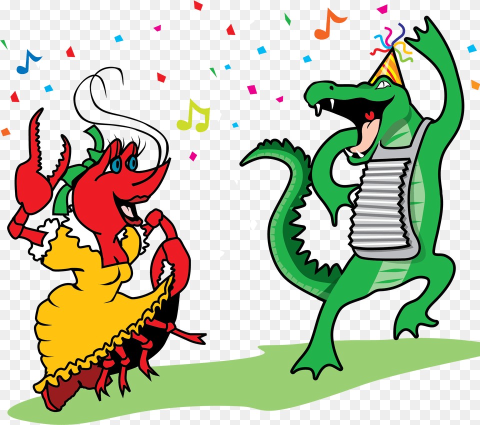 Crawfish And Alligator Dancing Vector Clip Art, Baby, Person, Dragon, Face Free Png