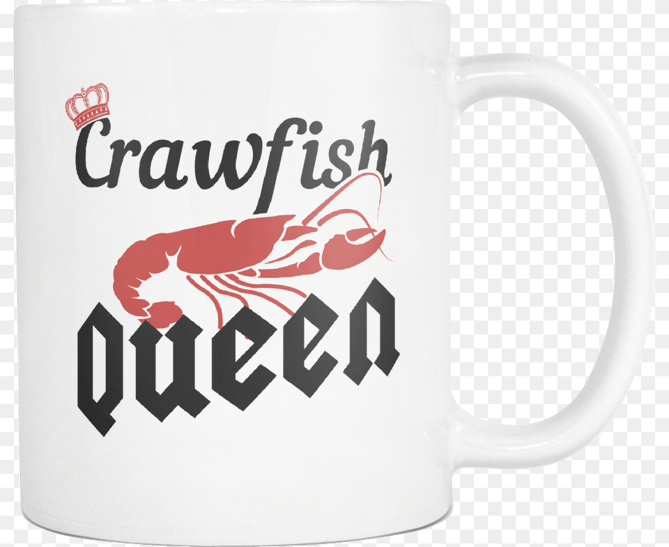 Crawfish Queen White Mug American Lobster, Cup, Beverage, Coffee, Coffee Cup Png
