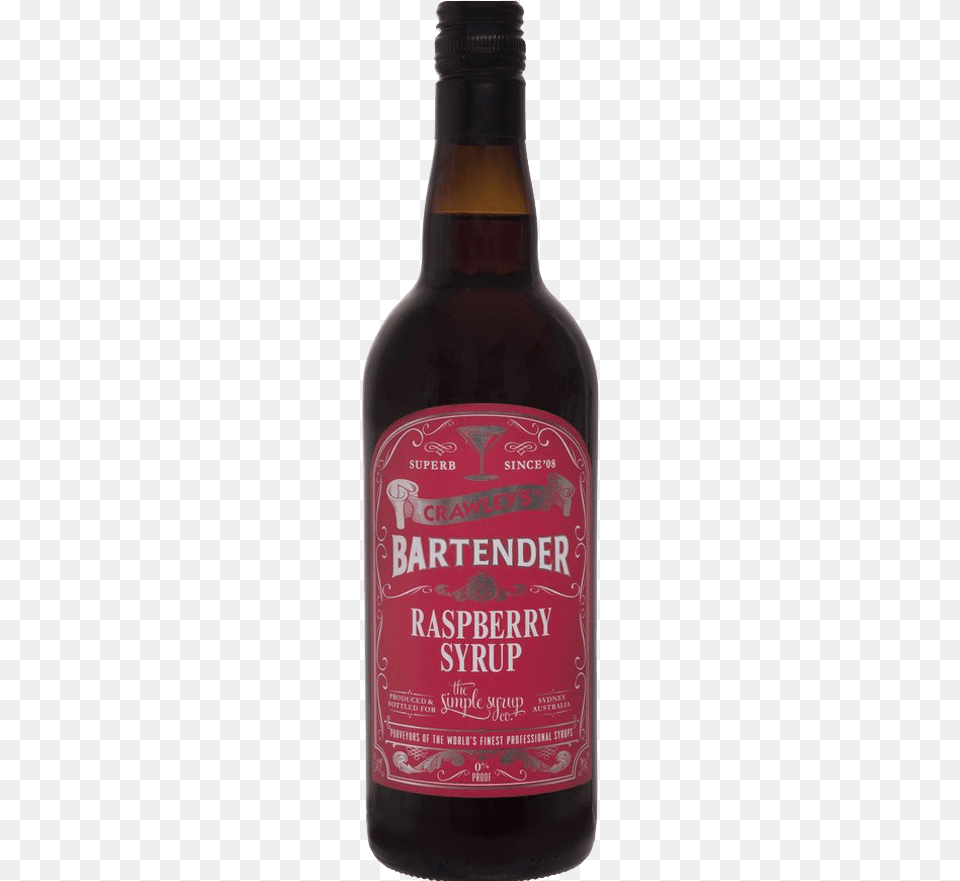 Crawleys Bartender Raspberry Syrup 750ml Beer Bottle, Alcohol, Beverage, Liquor, Food Free Png