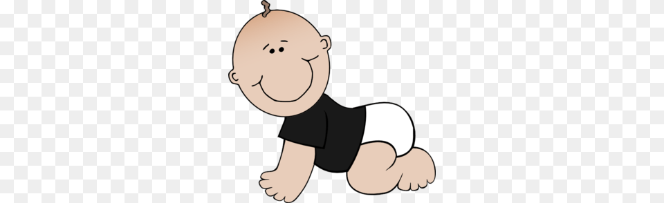 Crawling Baby Black Shirt Clip Art, Person, Face, Head Free Transparent Png