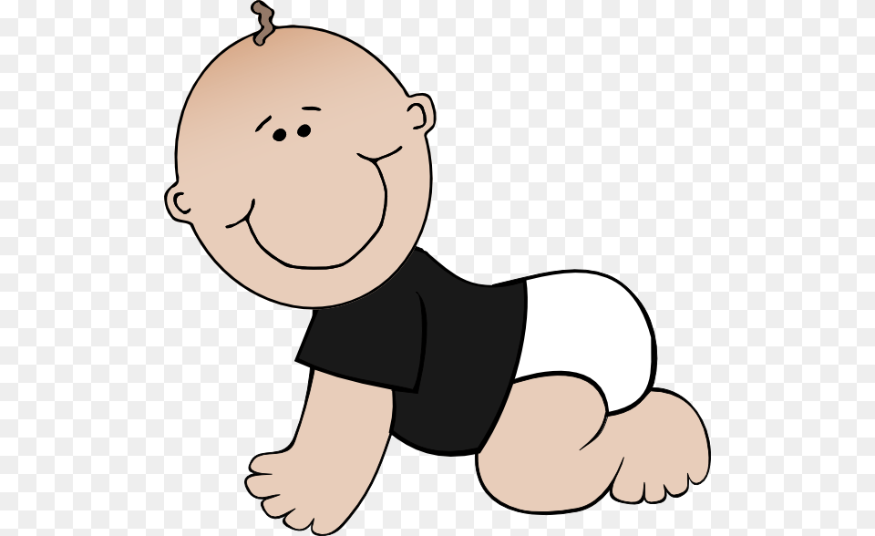 Crawling Baby Black Shirt Clip Art For Web, Person, Face, Head Png Image