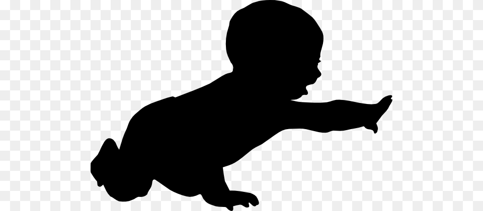 Crawling Baby Clip Art, Silhouette, Person, Head Free Transparent Png