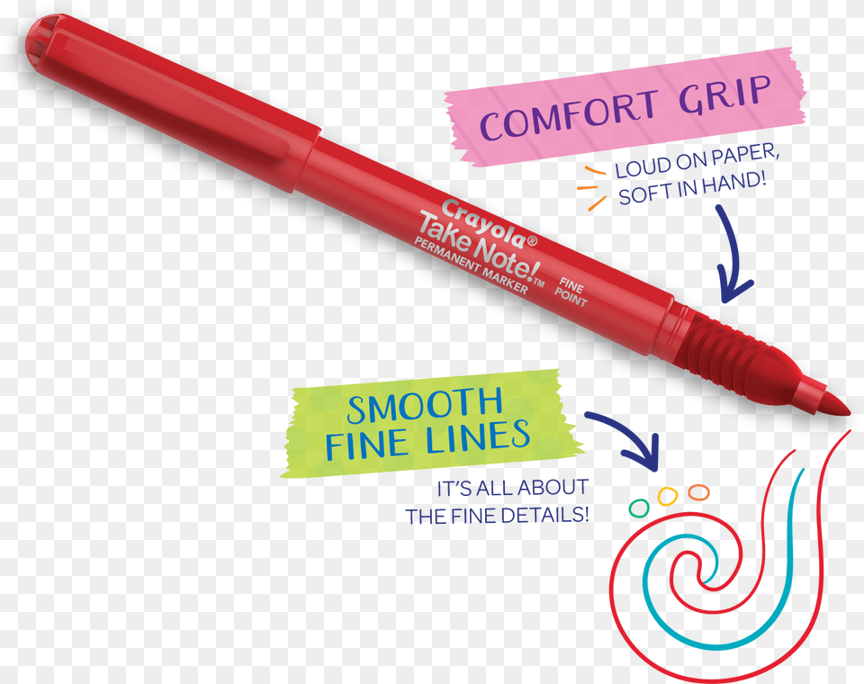 Crayola Take Note Permanent Marker Paper, Pen Free Png Download