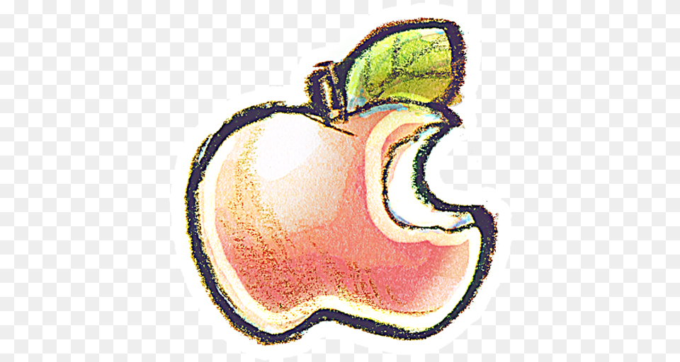 Crayon Clipart Apple, Food, Fruit, Plant, Produce Free Transparent Png