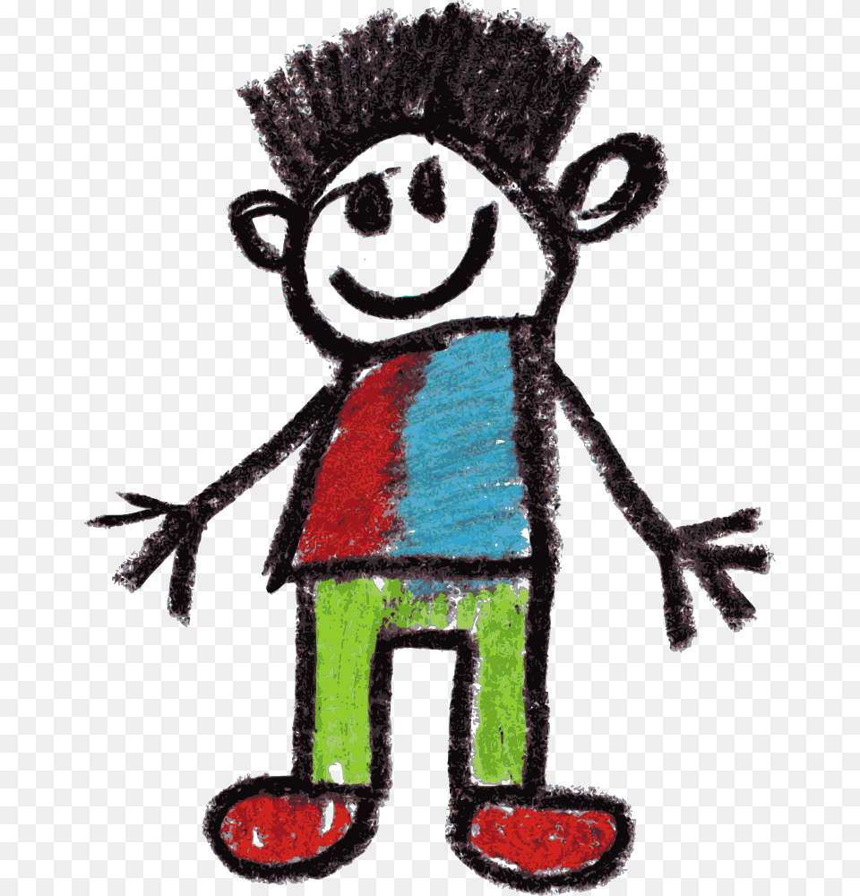 Crayon Doodle Happy Kids Drawing 5 Child Art, Person Free Transparent Png