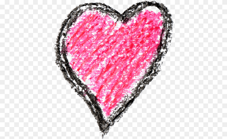 Crayon Heart Drawing Transparent Crayon Colored Heart Png Image