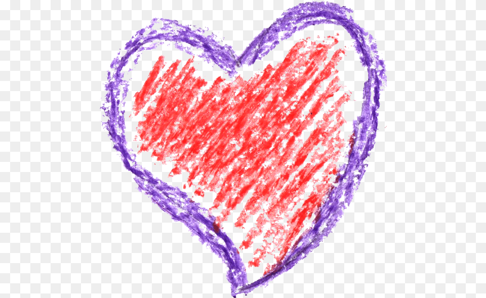 Crayon Heart Drawing Transparent Heart Drawing Clipart Transparent Background, Purple, Accessories Png Image