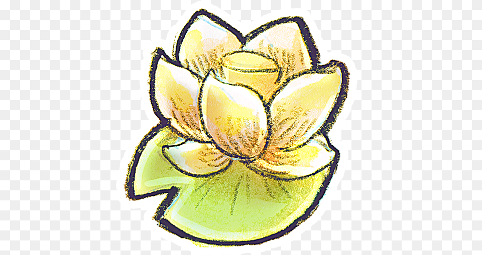 Crayon Lotus Flower Icon Clipart Image Iconbugcom Icon Bunga Teratai, Plant, Food, Produce, Fruit Png