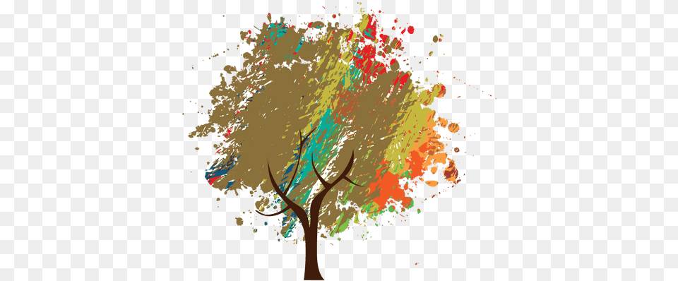 Crayon Painted Abstract Tree Transparent U0026 Svg Vector File Illustration, Art, Graphics, Modern Art, Plant Free Png Download