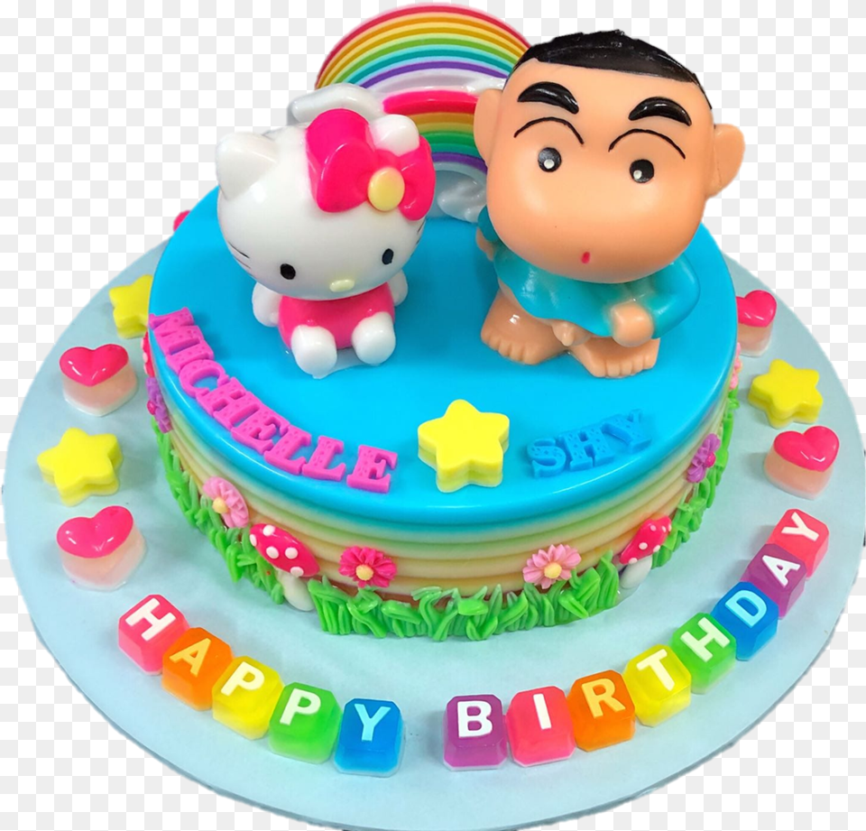 Crayon Shin Chan, Birthday Cake, Cake, Cream, Dessert Png