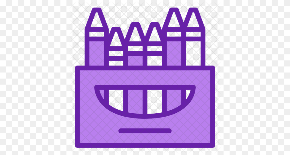 Crayons Icon Icon, Bag, Purple Free Png Download