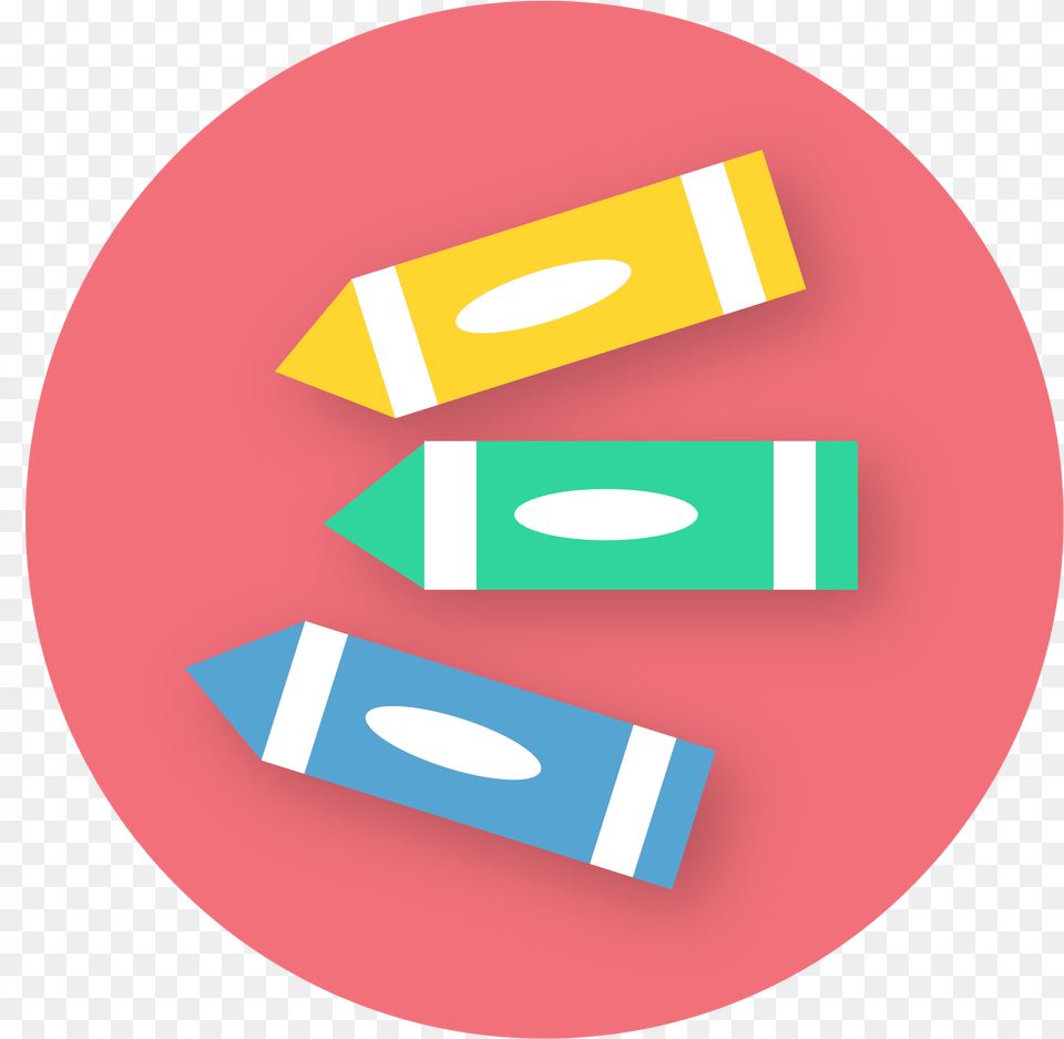 Crayons Icon Transparent Horizontal, Disk Png