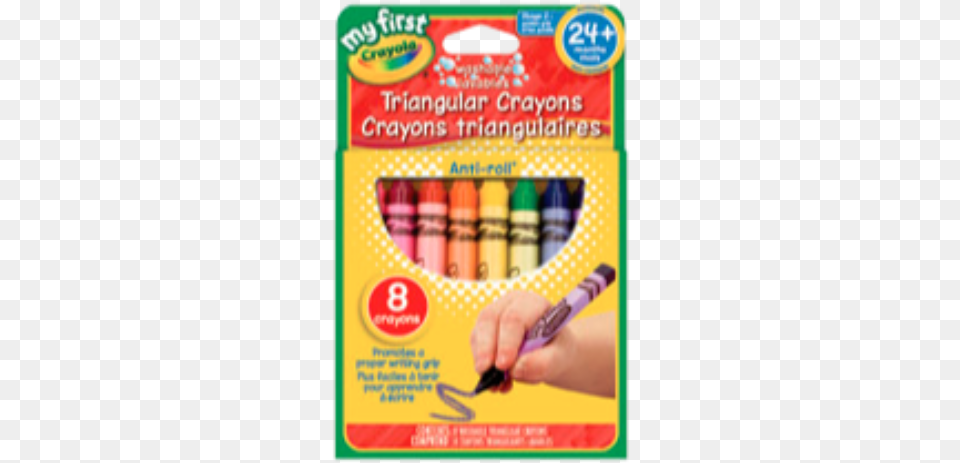 Crayons Triangular Assorted 8set Crayola My First Triangular Wax Crayons 8 Pieces, Crayon, Marker, Food, Ketchup Free Transparent Png