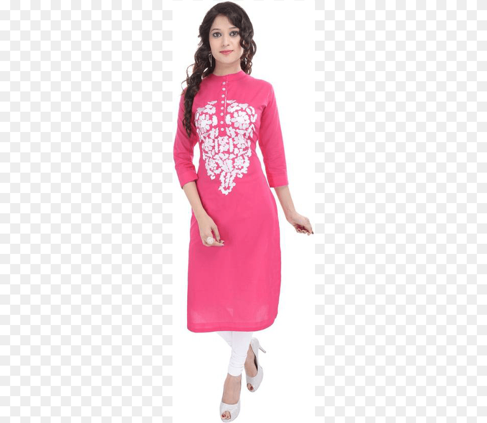 Crazora Women39s Printed Straight Kurta, Clothing, Dress, Long Sleeve, Sleeve Free Png