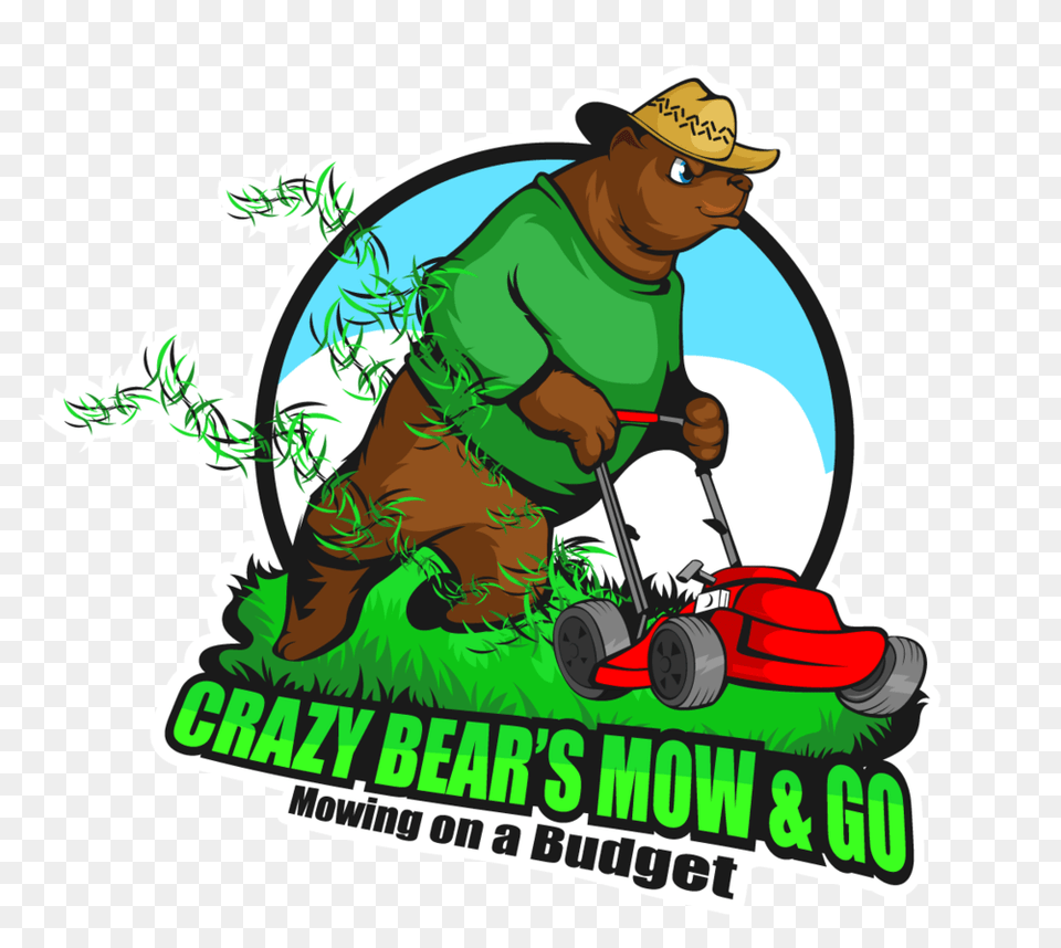 Crazy Bears Mow Go, Lawn, Plant, Garden, Gardening Free Png