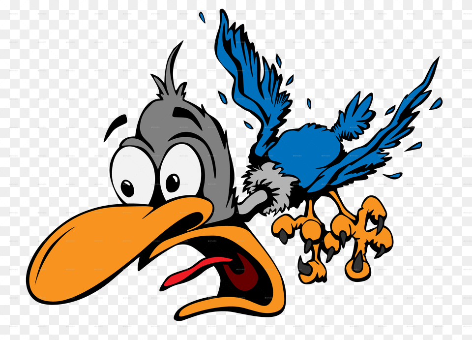 Crazy Bird, Animal, Beak, Cartoon Png Image