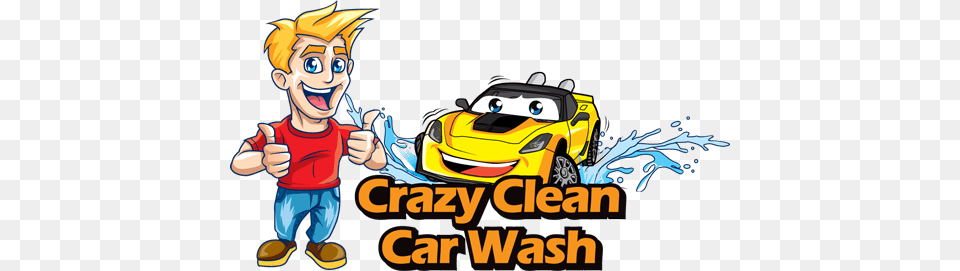 Crazy Clean Car Wash Car Cleaning Cartoon, Book, Comics, Publication, Baby Free Png Download