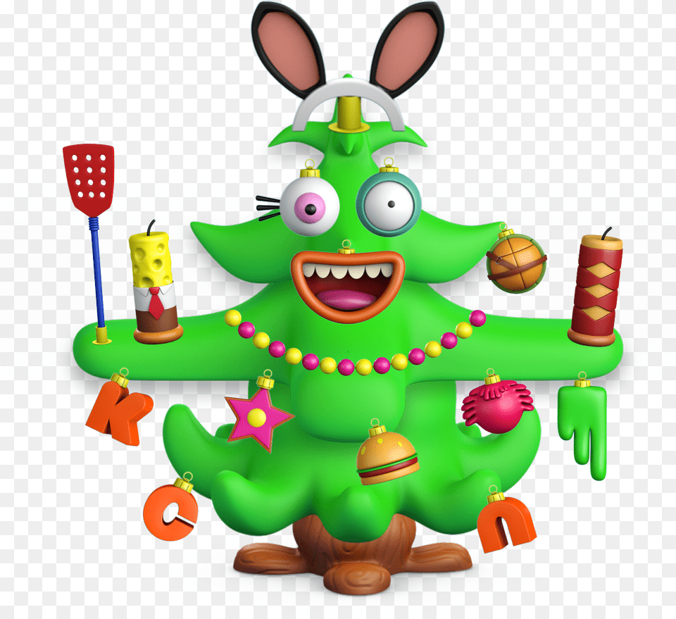 Crazy Clipart Christmas Tree Nickelodeon Christmas, Green Free Png