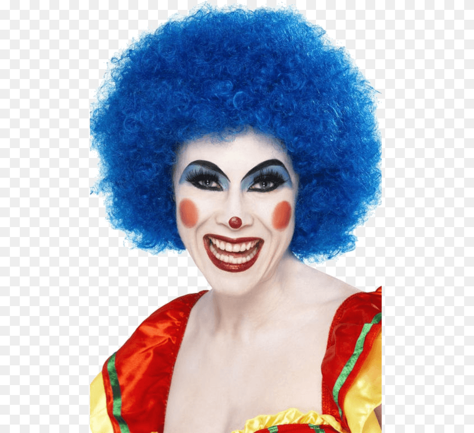 Crazy Clown Wig Blue 120g Smiffys Blue Clown Wig, Adult, Wedding, Person, Woman Free Png Download