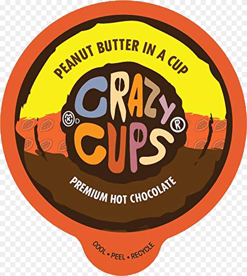 Crazy Cups Peanut Butter In A Cup Hot Chocolate By Cups, Logo, Advertisement, Poster, Food Free Transparent Png