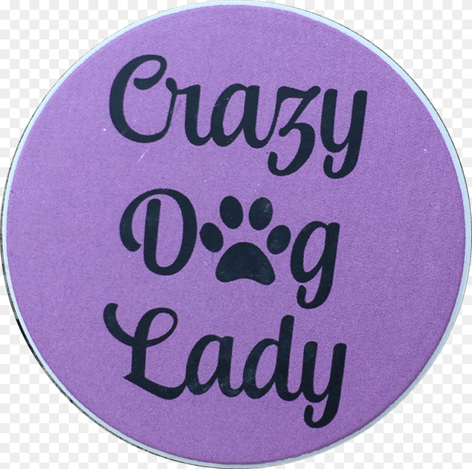 Crazy Dog Lady Paw Print Auto Car Coaster Absorbent Paw, Text, Pattern, Home Decor Free Transparent Png