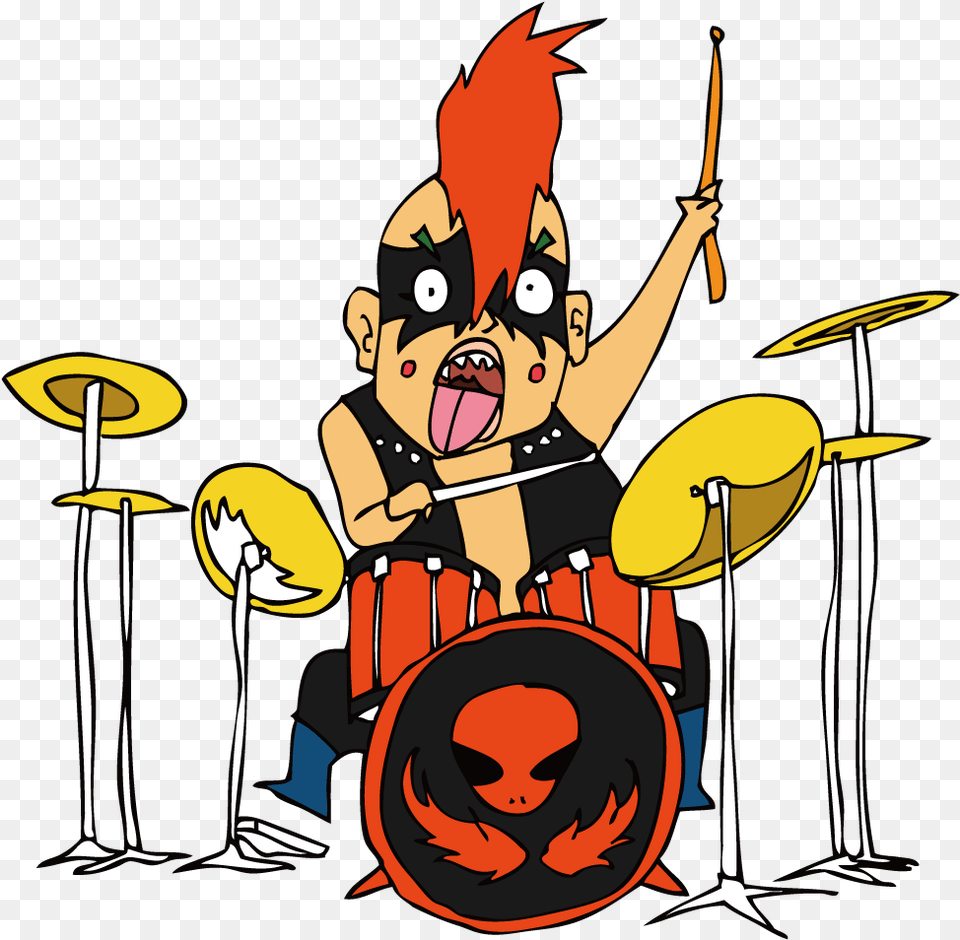 Crazy Drummer Download Illustration, Baby, Person, Performer, Leisure Activities Free Png