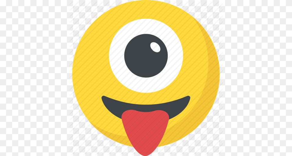 Crazy Face Cyclops Emoji Emoticon Laughing One Eye Emoji Icon, Disk Png Image