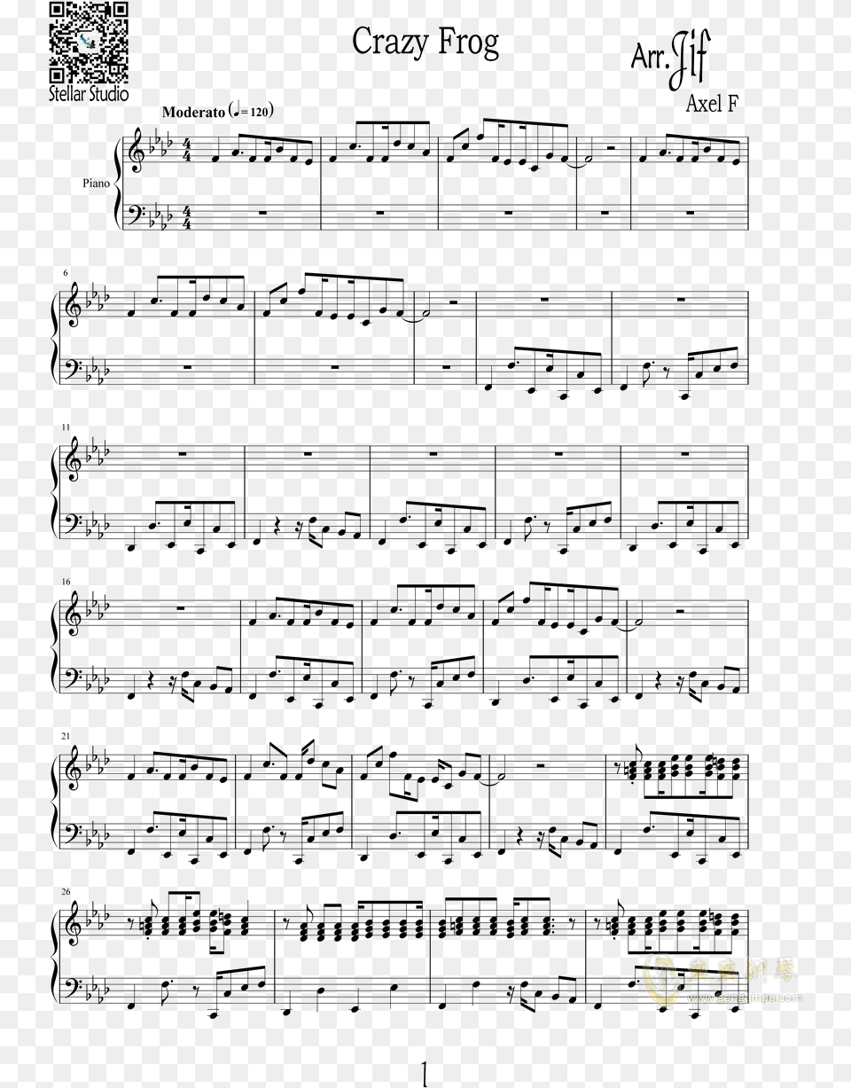 Crazy Frog 2 Case Of You Notes, Sheet Music Free Transparent Png