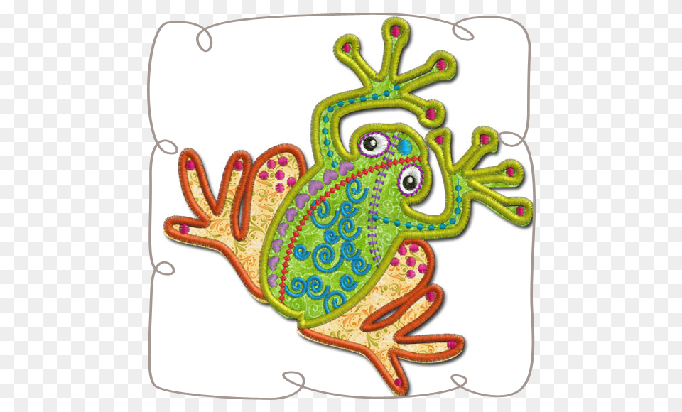 Crazy Frog Applique Embroidershoppe, Pattern, Embroidery Png Image
