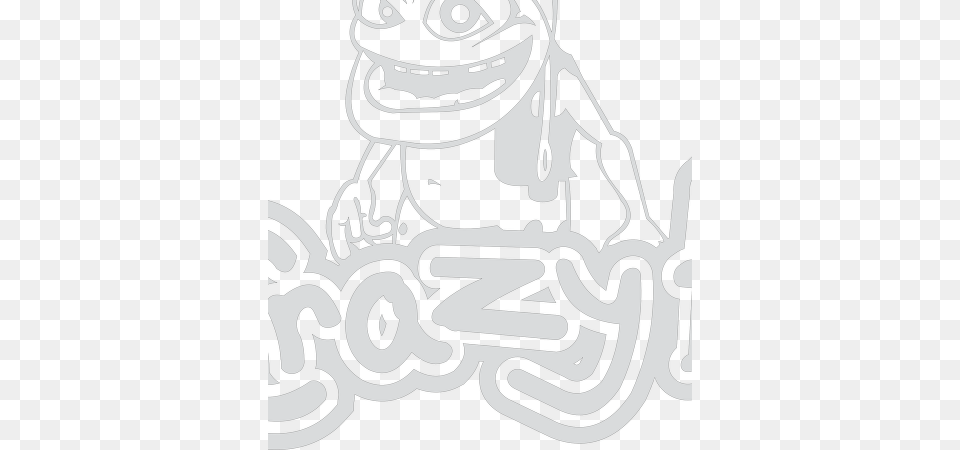 Crazy Frog Logo Crazy Frog In Black And White, Stencil, Sticker, Art, Text Png