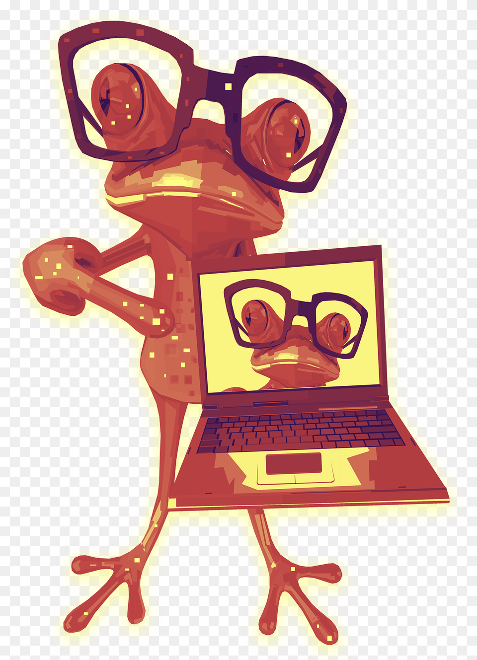 Crazy Frog Poster Design On Student Show, Electronics, Laptop, Computer, Pc Free Png