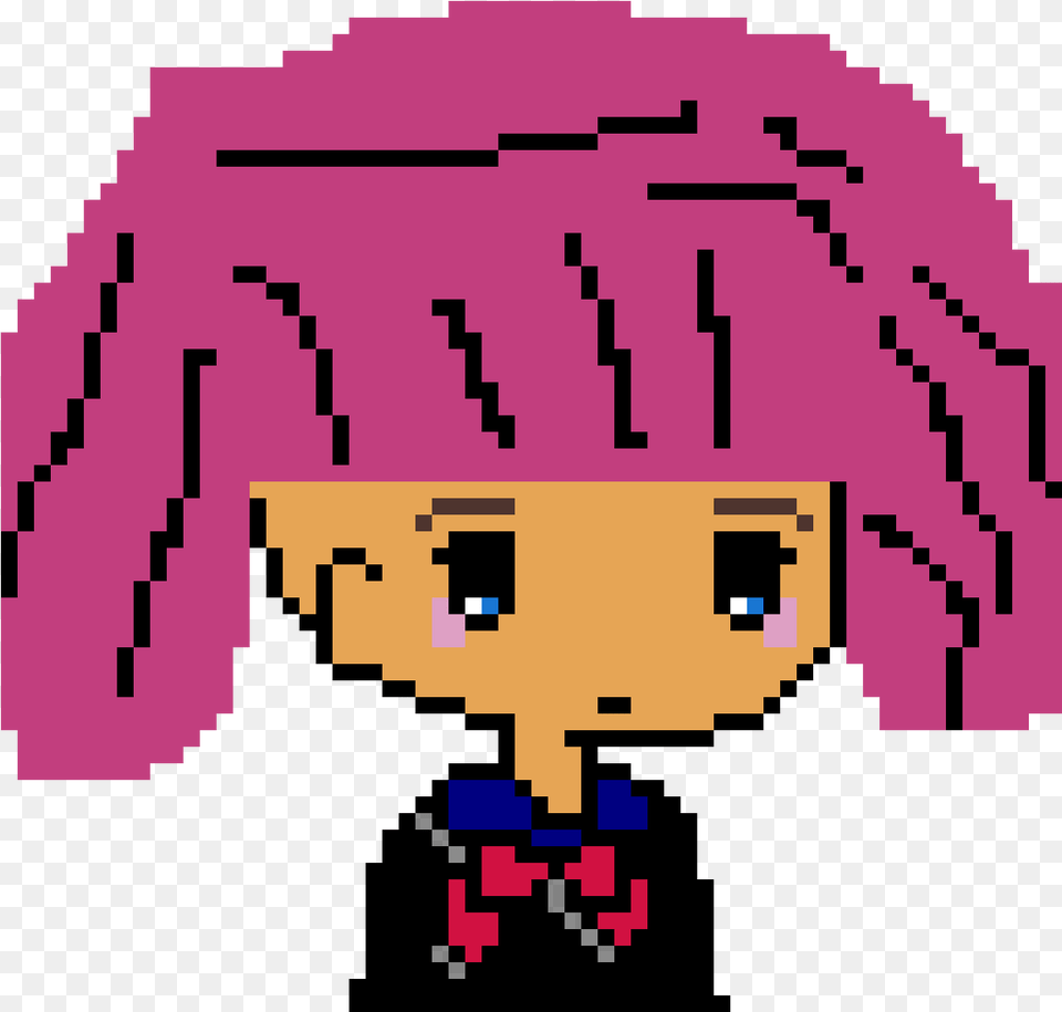 Crazy Hair Day At School Minecraft Sailor Moon Pixel Art, Purple, Qr Code Free Png