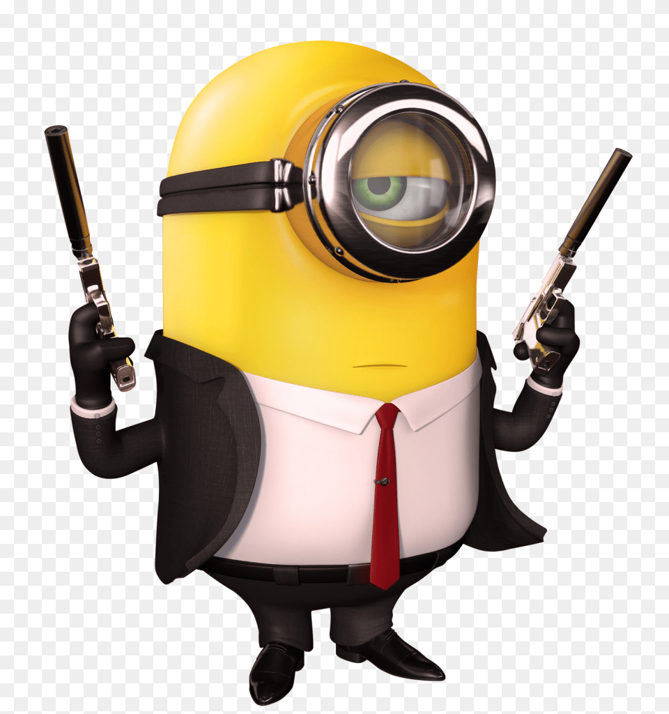 Crazy Minions Transparent Vector Clipart, Helmet, Gun, Weapon, Adult Free Png Download