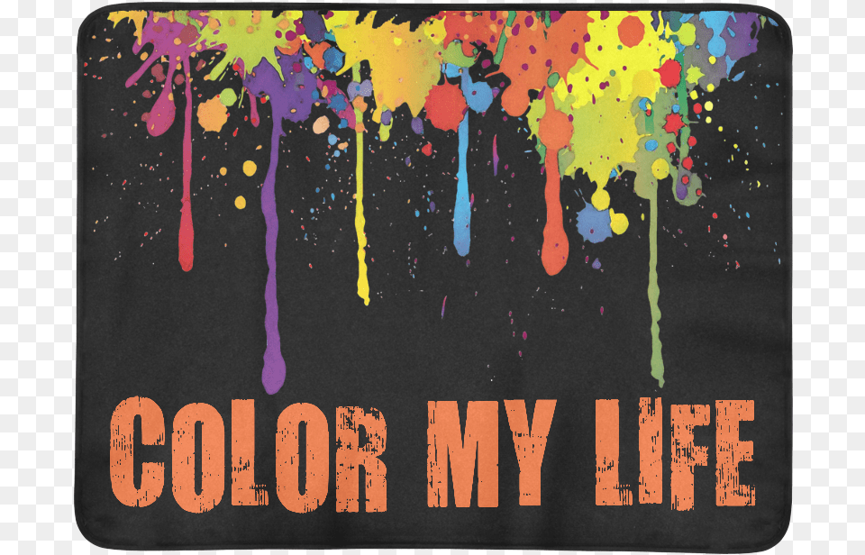 Crazy Multicolored Running Splashes Color My Life Beach Color Splash Black Background, Art, Modern Art, Painting, Advertisement Free Transparent Png