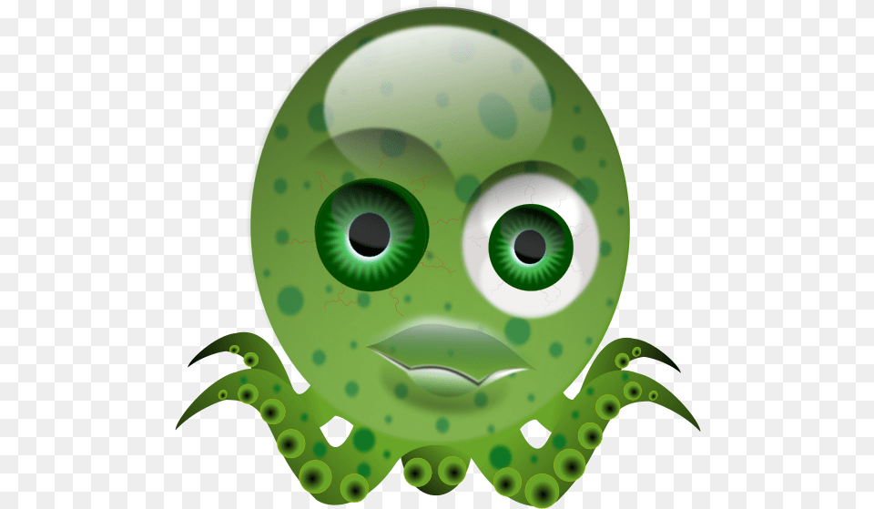 Crazy Octopus Images O Sound Mouth Shape, Alien, Green Free Png