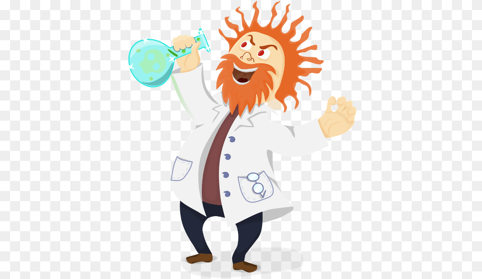 Crazy Scientist Scientist, Clothing, Coat, Lab Coat, Baby Free Png