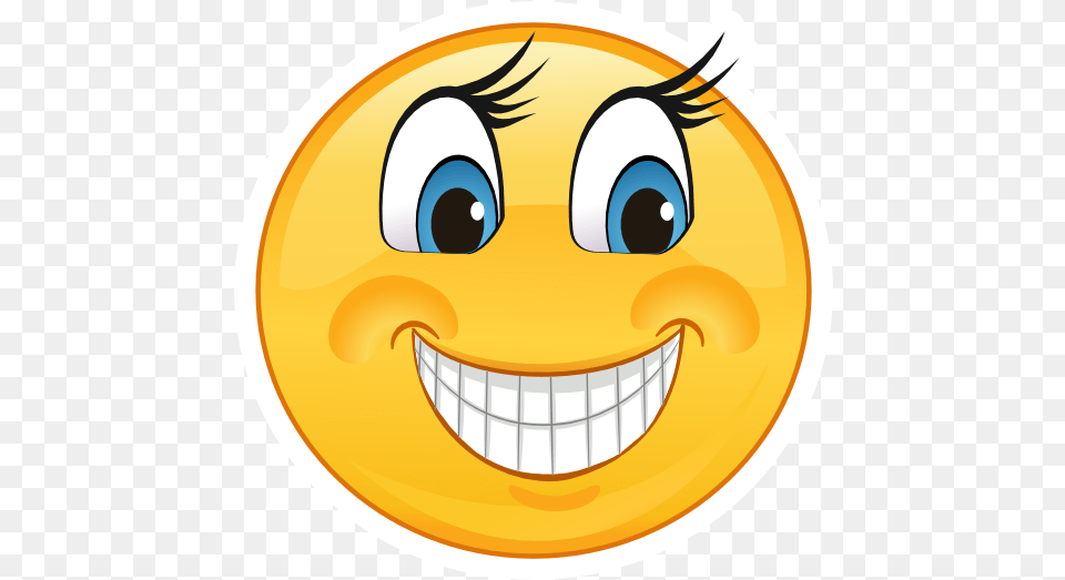 Crazy Smiling Emoji Sticker Emoji Crazy Smile Clipart, Food, Fruit, Plant, Produce Free Png
