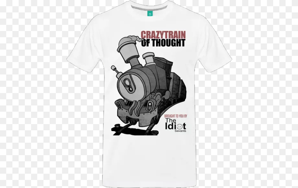 Crazy Train Of Thought Network Men39s T Shirt Shirt, Clothing, Machine, Motor, T-shirt Free Png