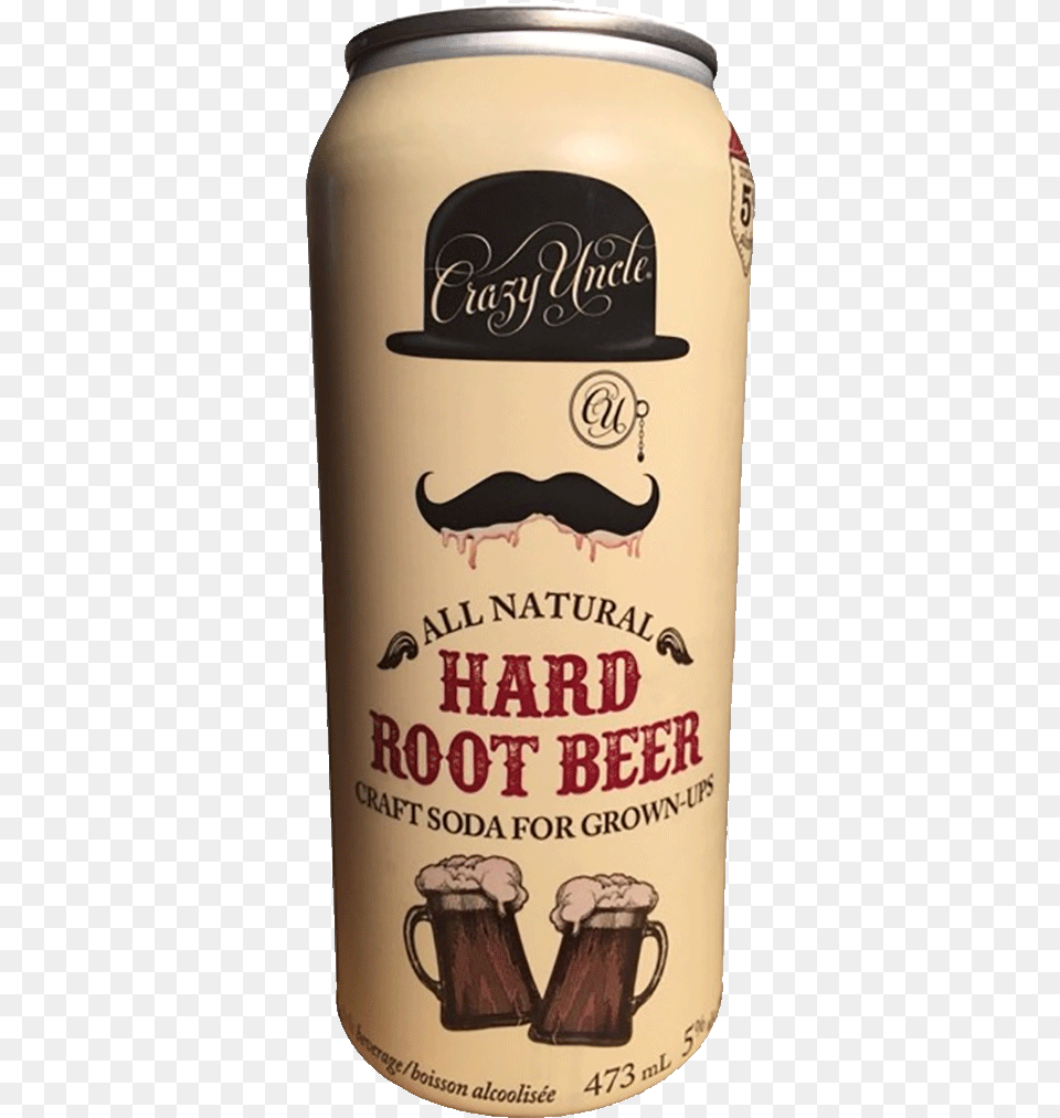 Crazy Uncle Hard Root Beer 473 Ml Crazy Uncle Hard Root Beer, Alcohol, Beverage, Lager, Can Free Png