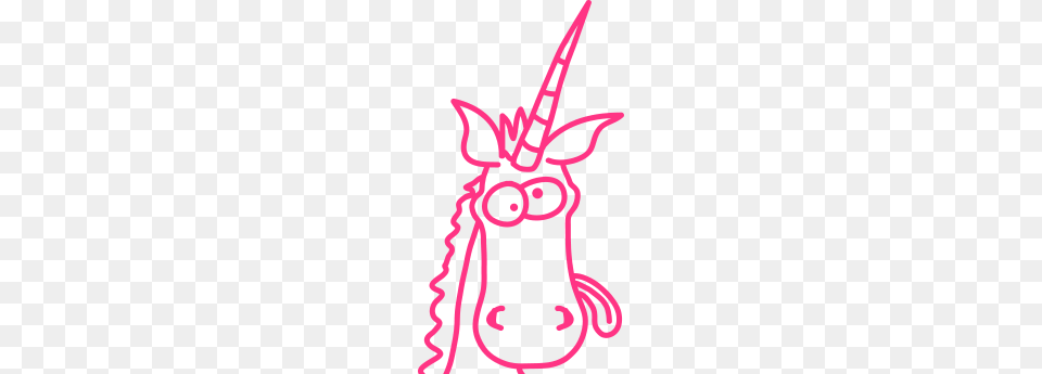 Crazy Unicorn Head, Purple, Animal, Deer, Mammal Png