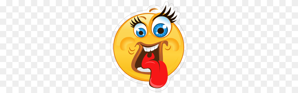 Crazy Wide Eyes Tongue Out Emoji Sticker, Animal, Beak, Bird, Baby Png