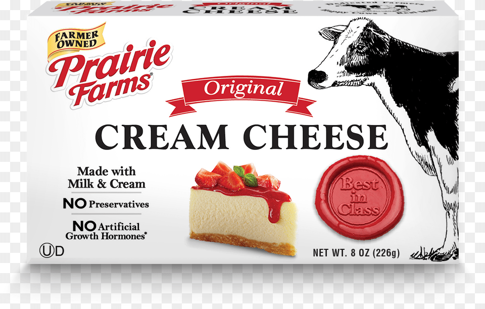 Cream Cheese Prairie Farms Cream Cheese, Animal, Cattle, Cow, Livestock Free Png Download