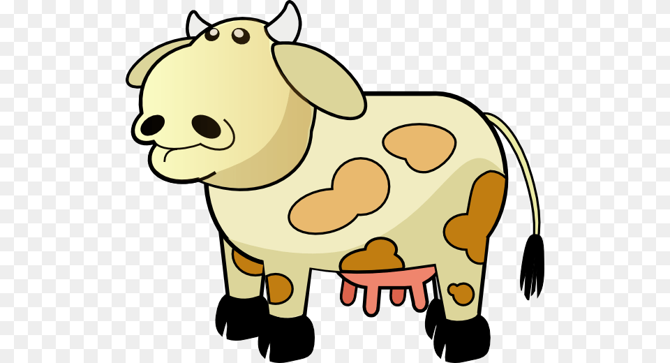 Cream Colored Cow With Brown Spots Clip Art, Livestock, Animal, Cattle, Mammal Free Png Download