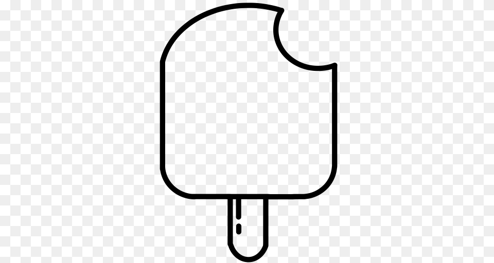 Cream Dessert Ice Icecream Popsicle Stick Icon, Gray Free Transparent Png