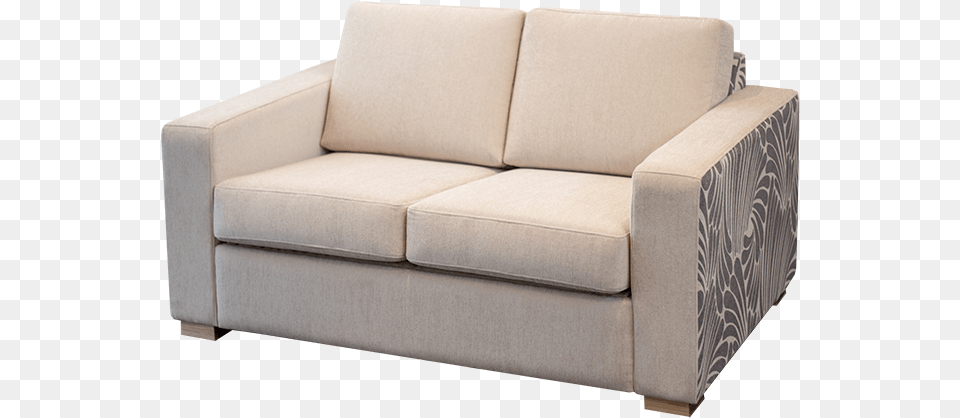 Cream Fabric Upholstered Multi Functional Studio Couch, Furniture, Cushion, Home Decor, Chair Free Png