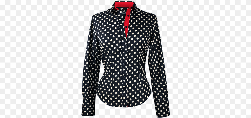 Cream Polka Dot Quotgipsyquot Shirt Souleiado Sarah Shahi, Blouse, Clothing, Long Sleeve, Pattern Free Png Download